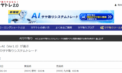 サヤ取り6月4日仕掛